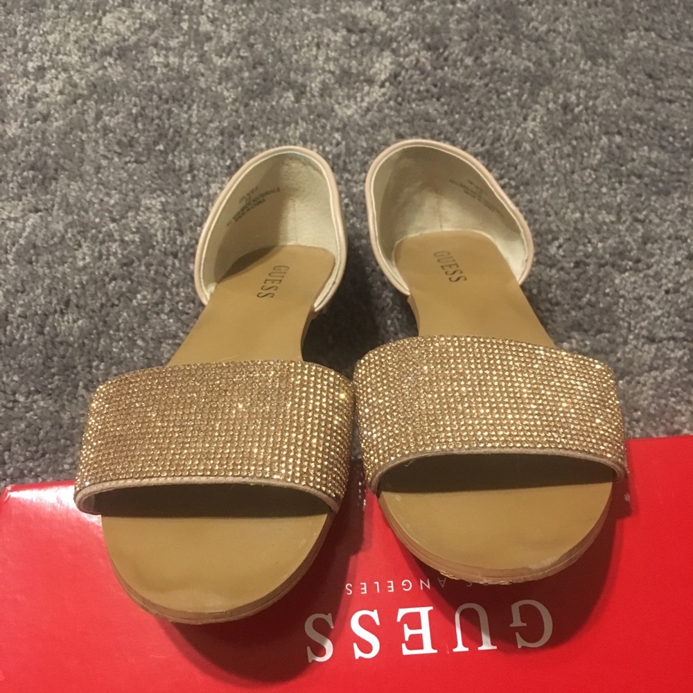 Guess Blush Rhinestone Sandals Size 7.5 - Picture 7 of 7
